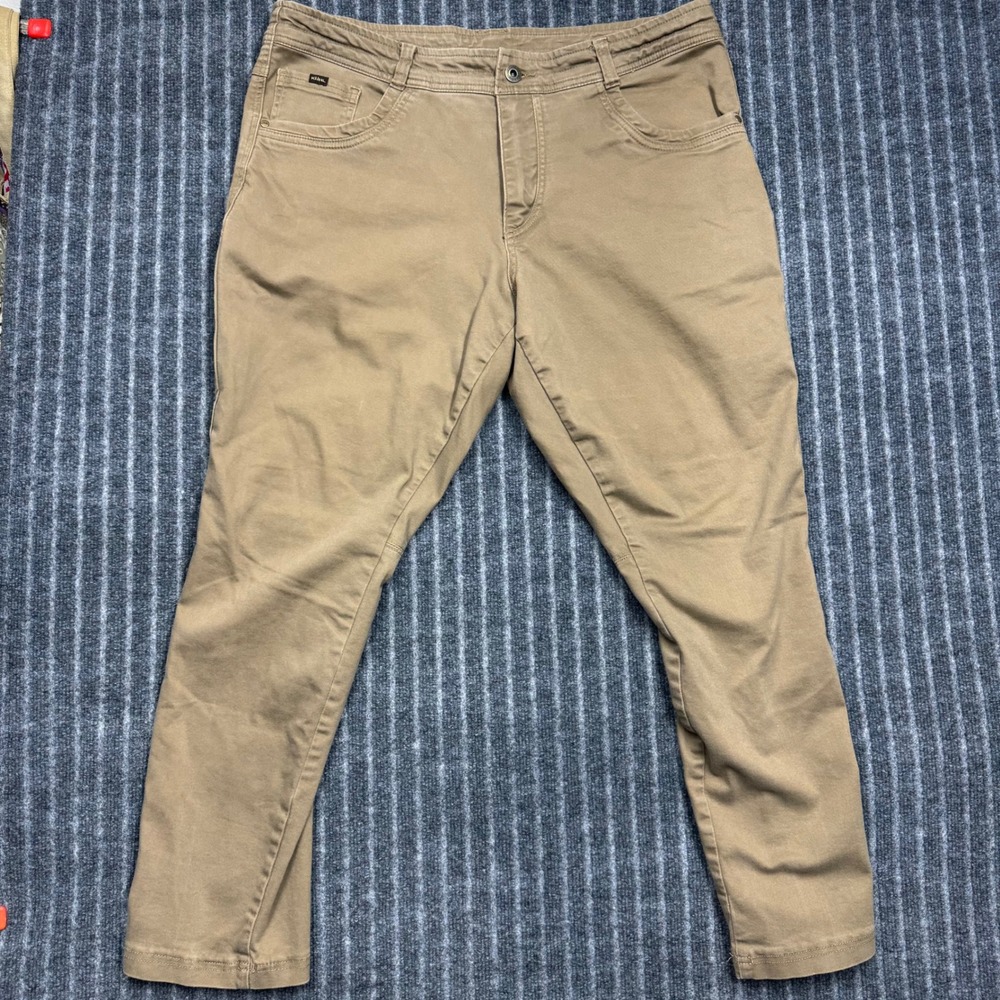 Kuhl Rydr Pants 40x32 Khaki Tan Excellent Articulated Knee Outdoor (2217)